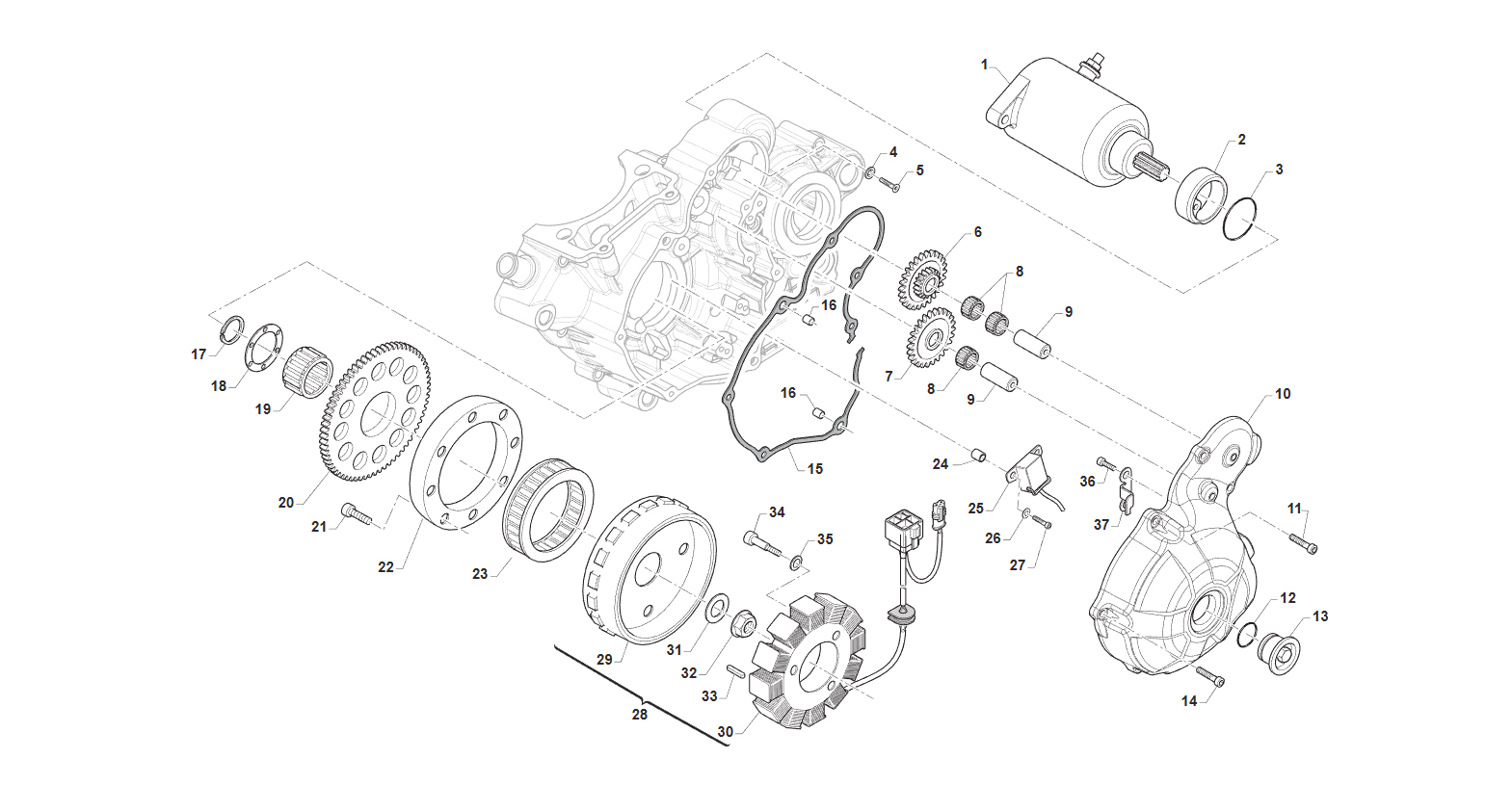 4T 250 FI MX 2010 - MOTOR - ENCENDIDO ES